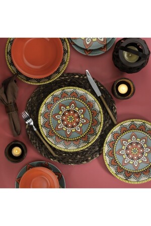 MNZ-Nano Ceram 24 قطعة طعام وجبة عشاء مجموعة DG293 DG293 - Kütahya Porselen