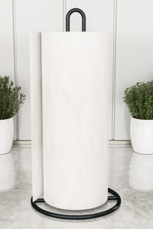 MNZ-Napkin Holder مقطورة حاملة المناشف مات أسود مغلفة من الصلب المقاوم للصدأ حاملة المنشفة - حاملة المنشفة المعدنية - Bino