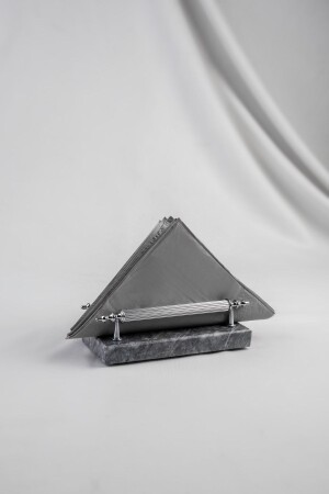 MNZ-Napkin Holder Hasankeyf الفضة الرخام الحقيقي، الملف المعدني المتحكم في الملف المتحكم MERALP130 - MERALP