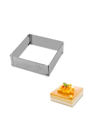 MNZ-Narkalıp مربع قابلة للتعديل كعكة كعكة كعكة الإسفنجات قالب 20 سم-40 سم عمق 8 سم 1 - Nar kalıp