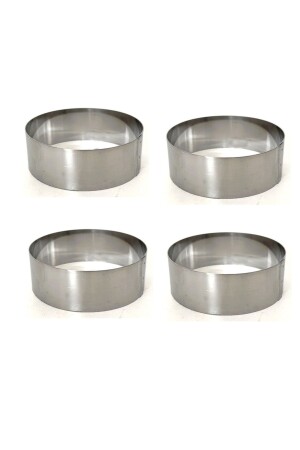 MNZ-Narkalıp هامبرغر فطيرة الخبز الغلاف عمق 3.5 سم قطر 10 سم 4 قطع YNK-OM028 - Nar kalıp