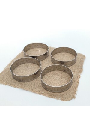 MNZ-Narkalıp هامبورغر خبز الخبز طراز 4 قطع 10 سم - Nar Kalıp