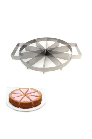 MNZ-Narkalıp آلة قطع الكعك الدائرة العملية 8 قطع قطرها 23 سم YNK-OM017 - Nar kalıp