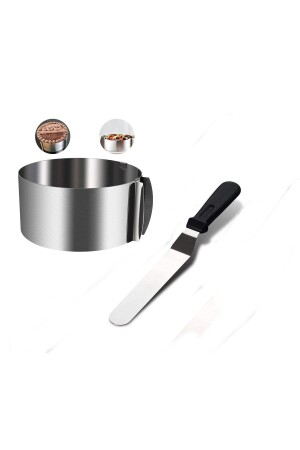 MNZ-Narkalıp Round قابلة للتعديل كعكة 16cm-30cm عمق 10cm و سكين كعكة الجبس المزدوج 20cm YNK-016 - Nar kalıp