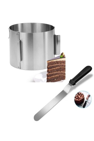 MNZ-Narkalıp Round قابلة للتعديل كعكة العفن والكعكة المطبخة 2 كم عمق 15 سم - Nar Kalıp