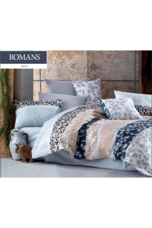 MNZ-Natura King Size Quilted Duvet Cover Set 4 موسمات Set 100% قطن غلاف القوى النسيج GH957 - Majoli