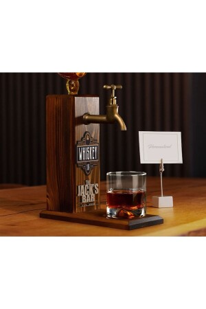 MNZ-Natural خشب مشروبات مع شخصية مستجمعة تسمى النوافذ - بار المنزل - نافورة ويسكي - الجليد - Bk Gift