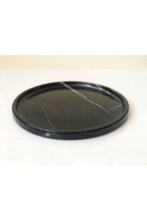 MNZ-Natural Black Marble Round Tray BL28O - Modestmar