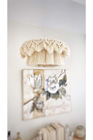 MNZ-Natural Bohemian Chandelier - Rusty Chandelier - Jute Chandelier - Chandelier غير عادية - Chandelier مصنوعة يدويا - Macrame Chandelier - Mammoly