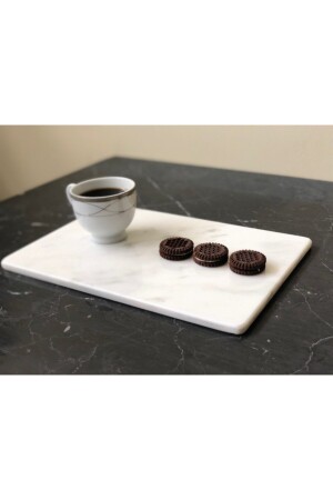 MNZ-Natural Calacatta Marble Presentation Plate 20x30cm كال2030 د - Modestmar