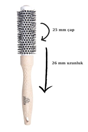 MNZ-Natural Ceramic Thermal Broken Blow Dryer Brush 25mm 0471 - Jovica