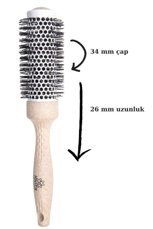 MNZ-Natural Ceramic Thermal Broken Blow Dryer Brush 34mm 0472 - Jovica