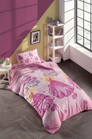 MNZ-Natural Cotton Princess حجم واحد ملابس الأطفال الفتيات المجموعة مع ورقة مرنة و قلب وردي hsn00063 - LaLiva