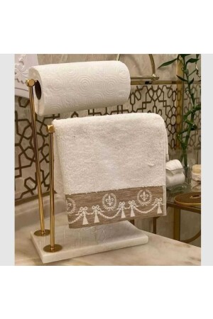 MNZ-Natural Marble Decorative Towel Holder حمام منظمة الذهب 2022-04 - bemdesign