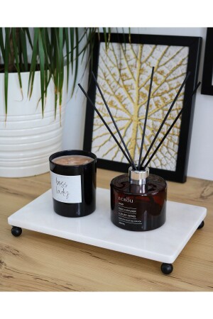 MNZ-Natural Marble Pedestal تقديم أزياء الوقوف 27x17 سم متوسط الحجم TYC00784915757 - Gemboss