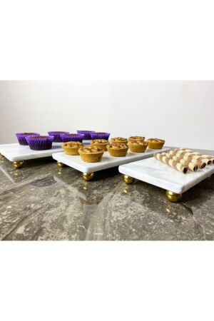 MNZ-Natural Marble Presentation Set 3 قطع T34D - ModestConsept