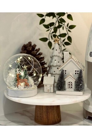 MNZ-Natural Marble Stand، كعكة مع ساقي خشبية، رف عرض الرخام، رف عرض زاوية القهوة الرخام 28 سم gmboss-531 - Gemboss