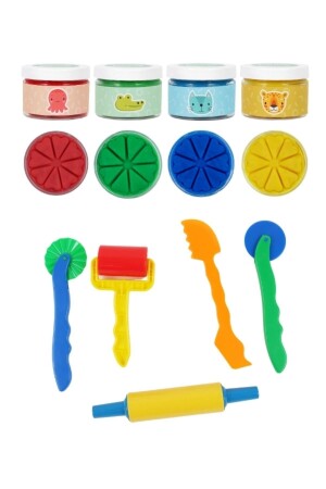 MNZ-Natural Play خضار شكل مجموعة 5 قطع 4 قطع bon-شكل - Bonnie Play Dough