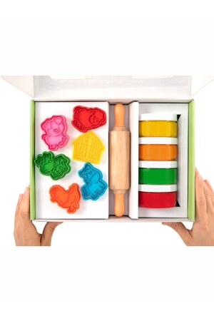 MNZ-Natural Play Dough Premium Box Set - Çiftlik - Childgen