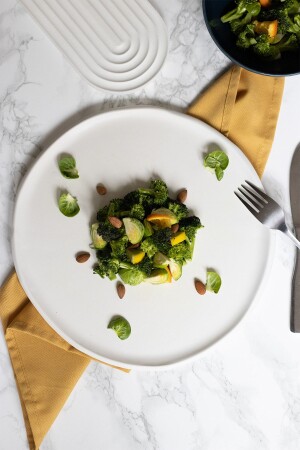 MNZ-Natural Stone Plate 29 سم BSM030 - Beige & Stone