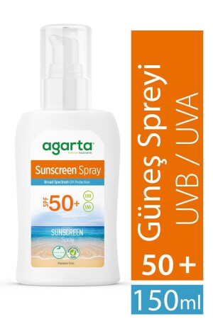 MNZ-Natural Sun Spray 50 فاكتور 150 مل (يمكن استبدالها للأطفال) - Agarta