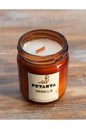 MNZ-Natural Vanilla Essence Vegan صويا شمعة PET16-SYWX - PETARYA