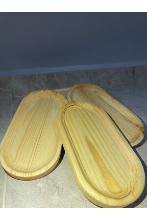 MNZ-Natural Wood Oval Snack Bowl تقديم القنينة الإفطار مجموعة 6-قطعة 0008 - Tinex