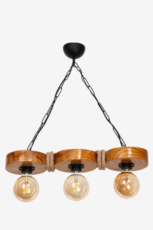MNZ-Natural Wooden Log Chandelier صخرية حبل ديكوراتي أصلي - غرفة المعيشة الفندق مقهى الإضاءة Aysemkütükigde001 - Aysem Wood