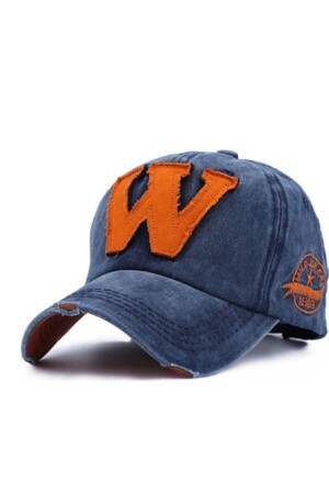 MNZ-Navy Blue Vintage W Hat 64 - Kazandıran Outlet