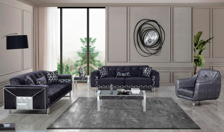 غرفة المعيشة MNZ-Nehir Gümüş - Cadde Yıldız