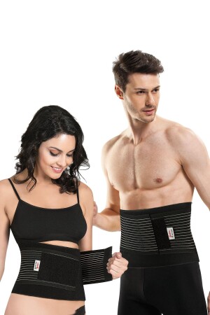 MNZ-Neoprene البطن تنخفير سونا تأثير قابلة للتعديل الأسود اللون حزام الحرارة التنفسية - Şalcı Korse