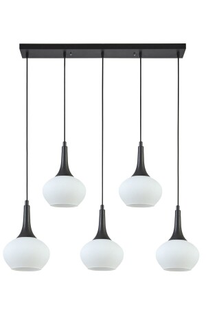 MNZ-Nero تصميم حديث كافي مطبخ غرفة المعيشة زجاج أبيض شمعة من 5 صفوف NRO95 - Modavize