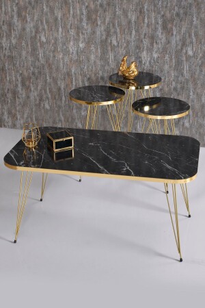 MNZ-Nesting Coffee Table و Coffee Table Kr Set الذهب بيندير الأسلاك FMA2008 - GOLDFALEZ