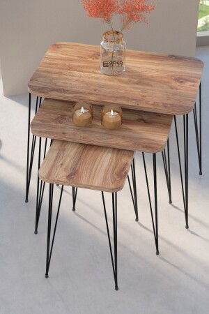 طاولة MNZ-Nesting Table Kr أسلاك الجوز FMA1970 - GOLDFALEZ