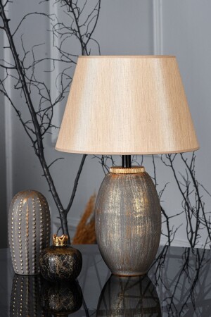 MNZ-New Fonce Ceramic Lampshade Brown Gold Srmk-53 - Hmydesign