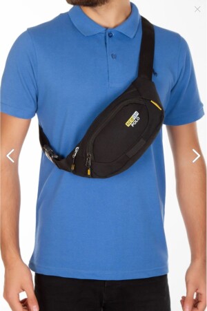 MNZ-Newish Polo Unisex أسود أصفر الأنسجة الغير مرنة حمام الخصر والكتف حقيبة الجسم الشتاء حقيبة مجانية - Newish Polo Accessories