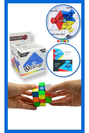MNZ-Nexcube مويو 3x3 مكعب الذكاء مكعب العقل مكعب روبيك BŞL-7578 - Beyaz At