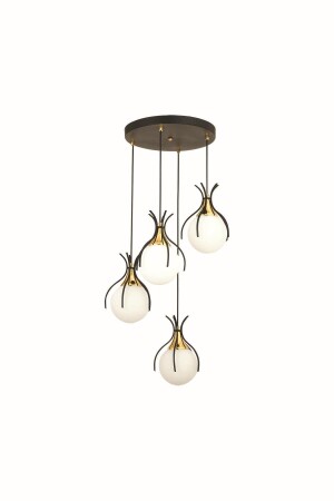 MNZ-Nicola 4-piece Black Pendant Lamp Chandelier G-584-4S - Trendylight
