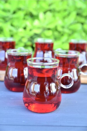 MNZ-Nida Borosilicate Glass Tea Set 6 قطع 2851 - şirin eşyalarım