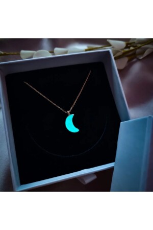 MNZ-Night Shining Moon Necklace 925 سبرينغ فولاذر - Soprano Silver