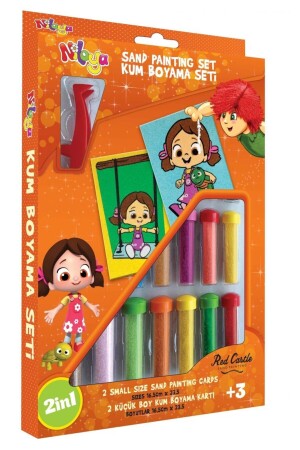 MNZ-Niloya، تعليمي ومتعة رمال رسم مجموعة 2in1-Ds-14 تعليمي ومتعة-رمل رسم مجموعة-dis - Red Castle