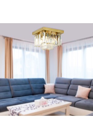 MNZ-Nilüfer 2 مستقلي صغير من المعادن القديمة مربع كريستال وحجر تصميم عصري غرفة المعيشة الكريستال شمعة 7000-1140-10-20 - Apliqa