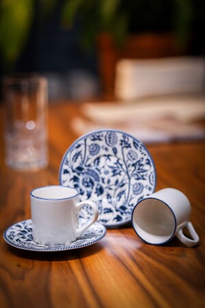 MNZ-Nilüfer Porcelain 4 Piece Coffee Set لـ 2 أشخاص 100 مل - Heda Porselen