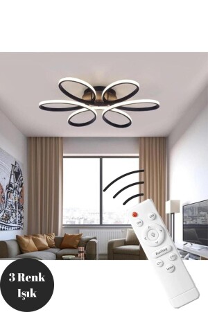 MNZ-Nipul Black Plafone مكافحة عن بعد حديثة 3 ألوان ضوء LED شمعة nipul-s-k-01 - Elektroyou