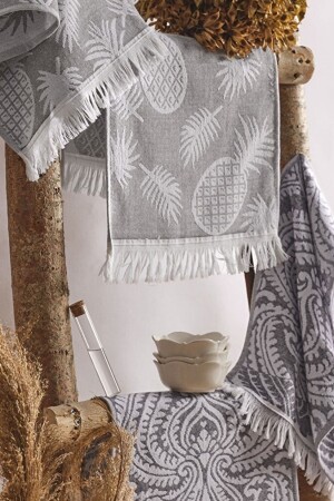 MNZ-Nirvana مطبخ الرمادي 4 قطعة 30 X 50 سم من المطبخ منشفة - Mariva Home