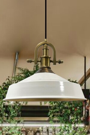 MNZ-Noble White Single Chandelier جديد القديم الرأس الراجعية مصباح العلق المطعم صالة غرفة المعيشة الإضاءة BMM2013XXGE - Bamyum