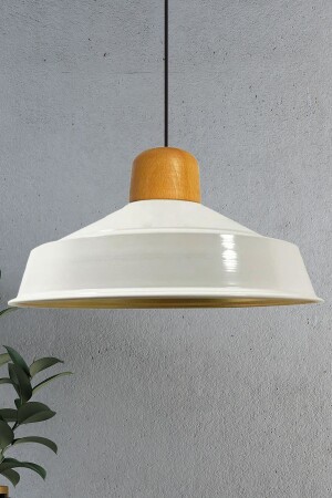 MNZ-Noble White Single Chandelier خشبية الرأس الراجعية مصباح العلق المطعم صالة إضاءة غرفة المعيشة BMY2013GA - Bamyum