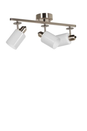 MNZ-Nomi 3 صف مات كروم زجاج أبيض شمعة 8434-3 - Lumexx