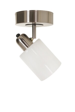 MNZ-Nomi واحد مات كروم زجاج أبيض شمعة 8434-1 - Lumexx