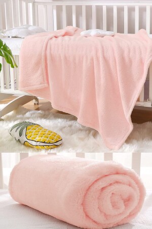 سقفية لطفلة من طراز MNZ-Nomi Pink Newborn Baby Crib Stroller Swaddle Plush سقفية 100x120 سم MRTNOMİBTNY1 - Bundera